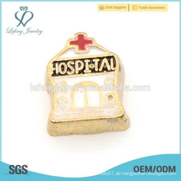 2015 New Design Letter HOSPITAL schwimmende Charms für Living Glass Floating Lockets